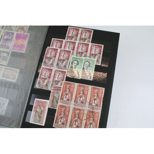 400 - Collection of Commonwealth & world stamps housed within eight albums / stock albums`, featuring a qu... 