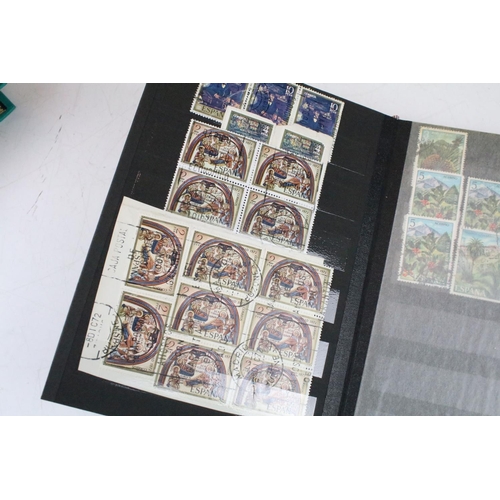 400 - Collection of Commonwealth & world stamps housed within eight albums / stock albums`, featuring a qu... 