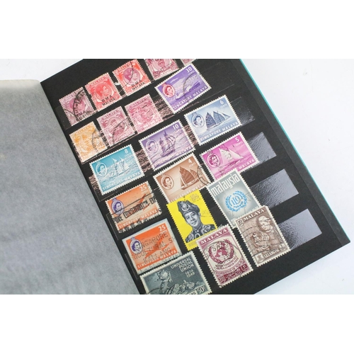 400 - Collection of Commonwealth & world stamps housed within eight albums / stock albums`, featuring a qu... 