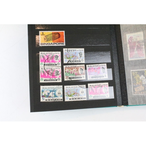 400 - Collection of Commonwealth & world stamps housed within eight albums / stock albums`, featuring a qu... 