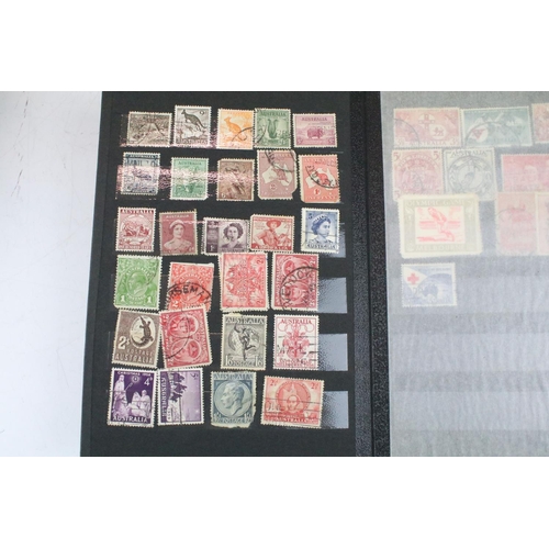 400 - Collection of Commonwealth & world stamps housed within eight albums / stock albums`, featuring a qu... 