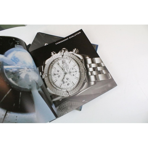 401 - Collection of 13 Rolex & Breitling watch catalogues, plus Breitling price lists, etc