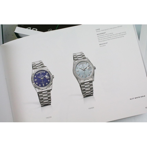 401 - Collection of 13 Rolex & Breitling watch catalogues, plus Breitling price lists, etc