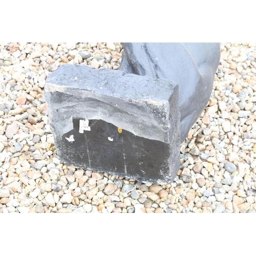 521 - Fibreglass model of a seated Greyhound, approx 77cm tall