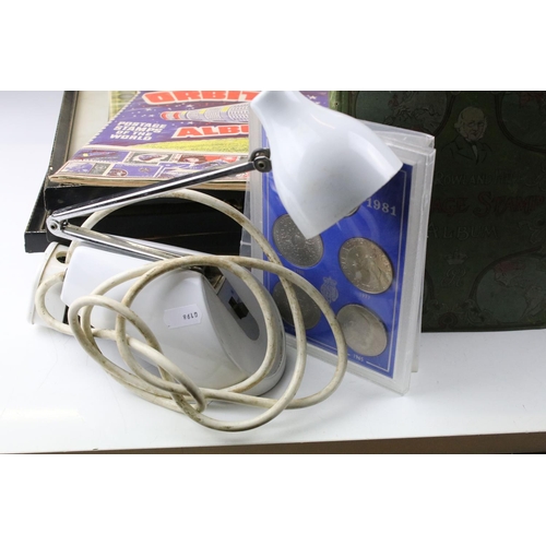 402 - Mixed ephemera & collectables to include framed stamp sheets, 'On His Majesty's Service' photographs... 