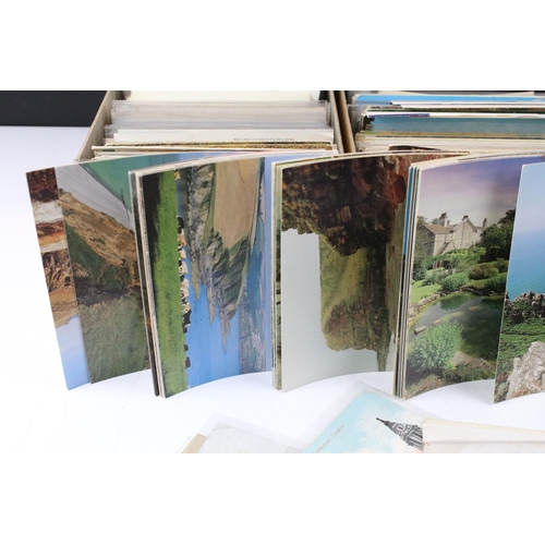 403 - Collection of postcards & stamped envelopes housed within three boxes, early 20th century onwards, t... 