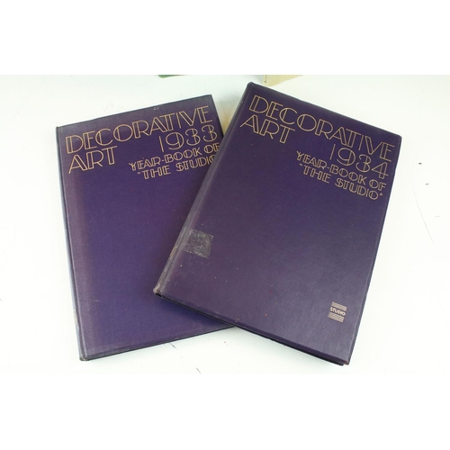 405 - Books - Five 1930's Art Deco 'Decorative Art' yearbooks, together with three other period design boo... 