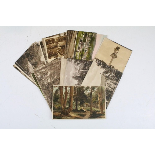 411 - Collection of around 600 Surrey postcards to include a large quantity of real photographic examples,... 