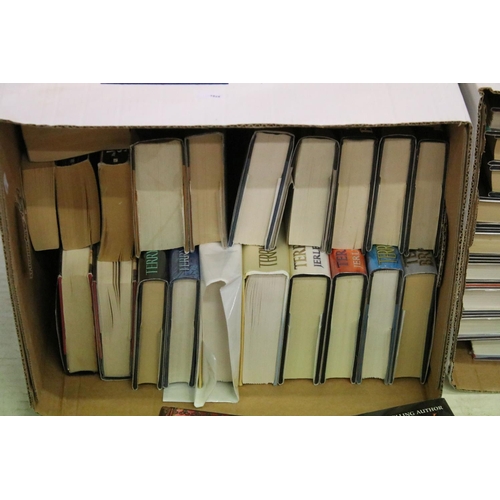 412 - Books - A collection of hardback fantasy books contained within two boxes, mostly Terry Brooks, to i... 