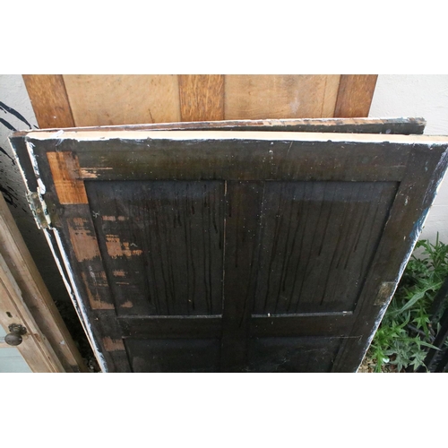 531 - Collection of ten vintage wooden furniture doors to include glazed examples, featuring a pair of gla... 