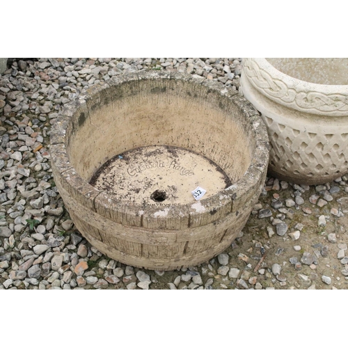 532 - Cotswold Range circular stone garden planter, together with a Cotswold Studios Ltd example. Tallest ... 