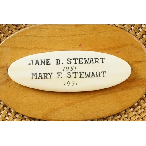 255 - Jose Formosa Reyes - Nantucket basket cocktail purse circa 1951. The purse of woven oval form with w... 