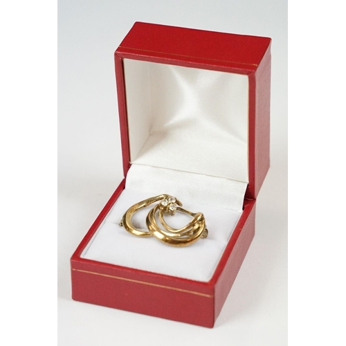 280 - Art Nouveau silver gilt brooch