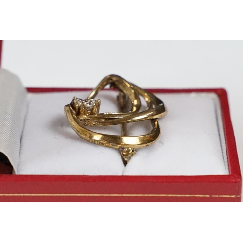 280 - Art Nouveau silver gilt brooch