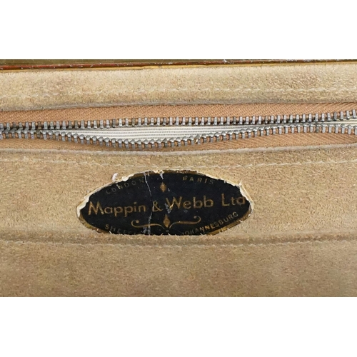 432 - Two vintage Mappin & Webb snake skin handbags each having yellow metal purse clasps and makers label... 