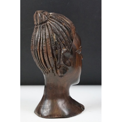 434 - Collection of carved wooden figurines to include some African Tribal examples,  a mother and child f... 