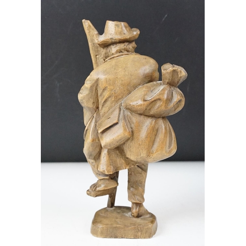 434 - Collection of carved wooden figurines to include some African Tribal examples,  a mother and child f... 