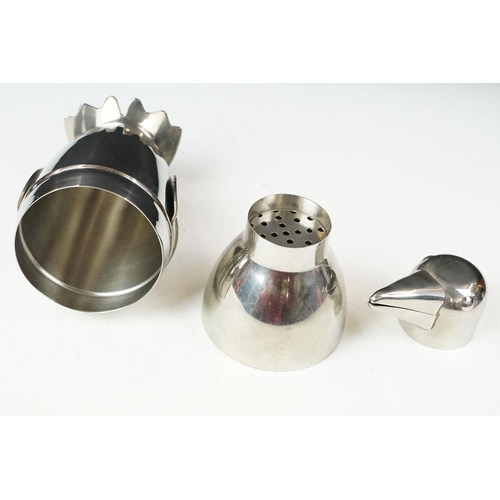 207 - Silver plated penguin cocktail shaker