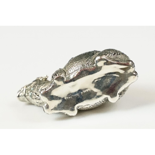 224 - Sterling silver plated camel pincushion