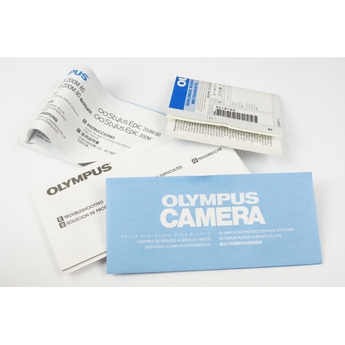 238 - A boxed Olympus mju-II Zoom 80 Ultra Compact 35mm Camera black.