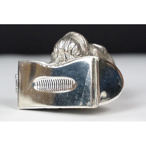 245 - Silver plated gorilla style vesta case