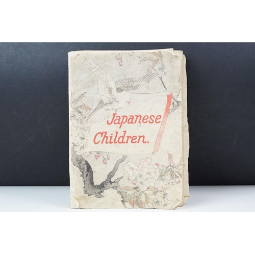 251 - Late 19th / early 20th century 'Japanese Children' block printed Japanese book with double page illu... 