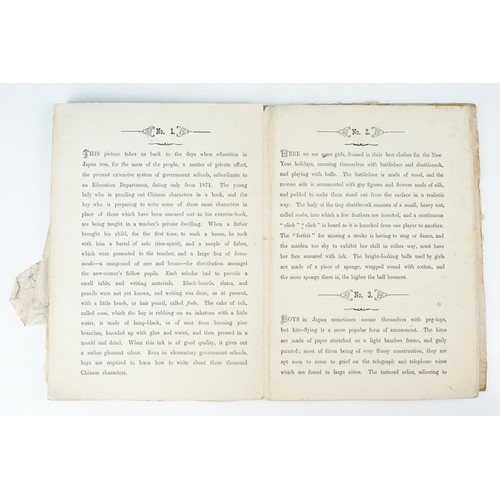 251 - Late 19th / early 20th century 'Japanese Children' block printed Japanese book with double page illu... 
