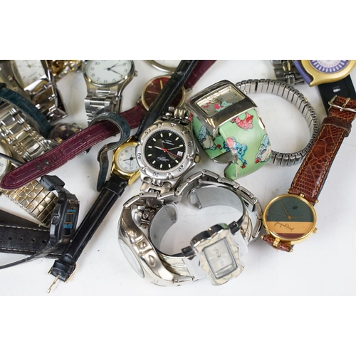 355 - A good collection of ladies and gents wristwatches to include Rotary, Lorus...etc..