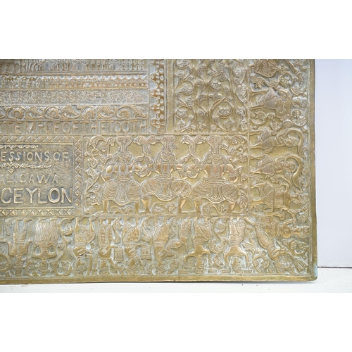 505 - Asian brass decorative panel, Daladamaligawa, Temple of the Tooth, The Processions of Daladamaligawa... 