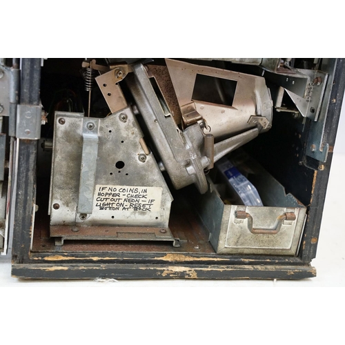 598 - Super Blue Star one armed bandit, slot machine, with keys, 67cm high x 51cm wide x 43.5cm deep