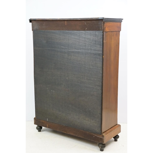 608 - Edwardian mahogany inlaid display cabinet with gilt metal mounts, glazed door and shelves within, 10... 