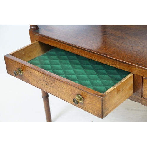 618 - Early 20th century Aesthetic style buffet / side table, the undertier with two drawers, on bamboo ef... 