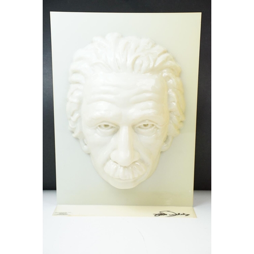 180 - Plastic mask / mould depicting Albert Einstein, approx 42cm tall