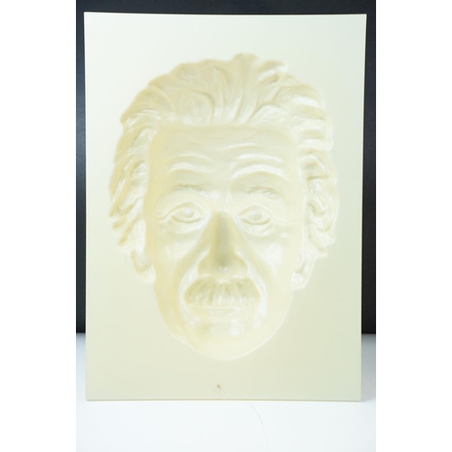 180 - Plastic mask / mould depicting Albert Einstein, approx 42cm tall
