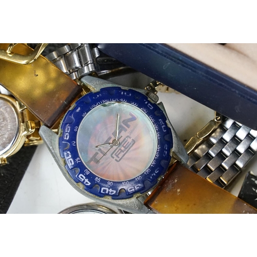 357 - A large collection of ladies and gents watches to include Seiko, Rotary, Lorus...etc.. together with... 