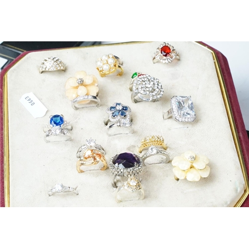 364 - A collection of silver jewellery together with a quantity of costume jewellery.