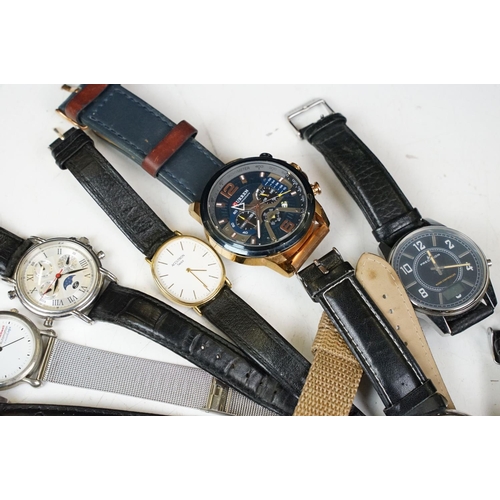 374 - Collection of gents watches to include chronographs, Lucerne, Ben Sherman, Sekonda, Police automatic... 