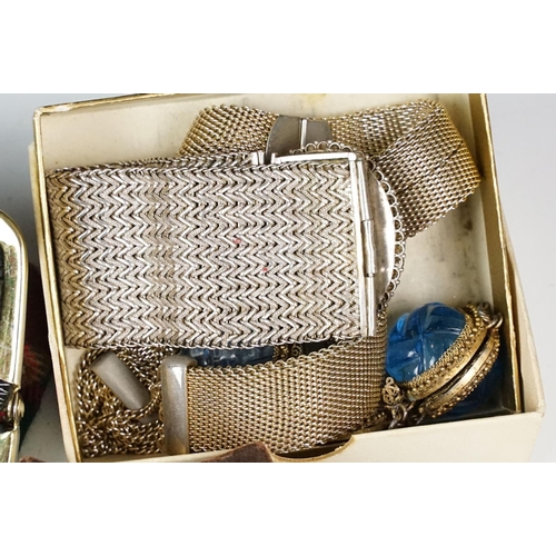 376 - A collection of mainly vintage costume jewellery to include a wedding cake beaded necklace.