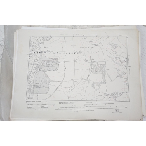 417 - Collection of early 20th Century Ordnance survey maps mostly of west country interest and dating fro... 