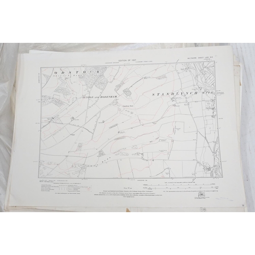 417 - Collection of early 20th Century Ordnance survey maps mostly of west country interest and dating fro... 