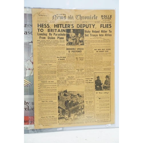 418 - Group of Second World war posters to include 'We want your kitchen waste, a ministry of Health 'Coug... 