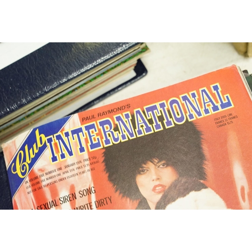 420 - Collection of assorted 1970s erotic magazines to include Girls Illustrated, Club International, Mayf... 