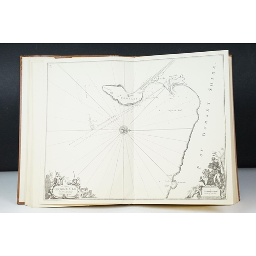 422 - Great Britain's Coasting Pilot reprint by the Sudbrook Press being leather bound. Originally publish... 
