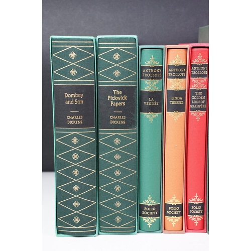 423 - Collection of Folio Society books in slip cases to include six Anthony Trollope titles including 'Th... 