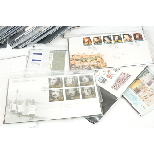 425 - Collection of Great British first day covers presented in wallets together with a selection of coins... 