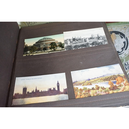 427 - Collection of early 20th Century postcards across multiple albums to include World War One interest ... 