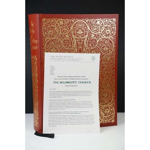 492A - Books - The Folio society - Geoffrey Chaucer - The Canterbury Tales - Eric Gill (in outer box), and ... 