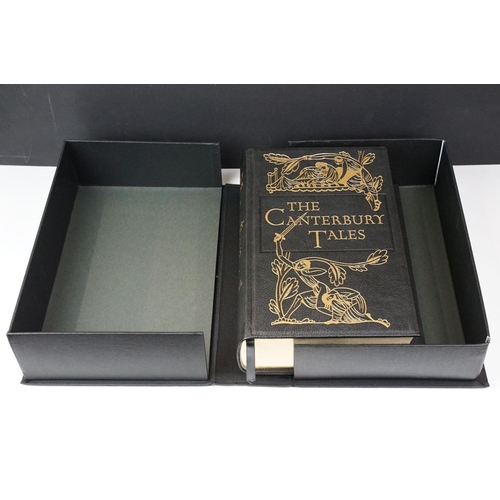 492A - Books - The Folio society - Geoffrey Chaucer - The Canterbury Tales - Eric Gill (in outer box), and ... 