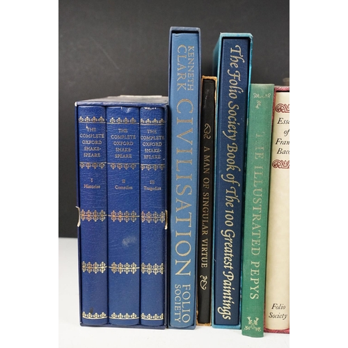 493 - Books - A collection of The Folio Society hardback books to include The Complete Oxford Shakespeare ... 