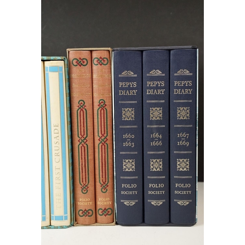 495 - Books - A collection of 11 The Folio Society hardback books & box sets to include Steven Runciman - ... 